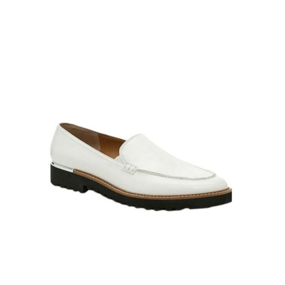 Franco Sarto Cypress White Loafers Shoes Size 8.5